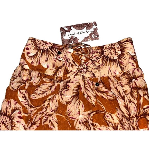 Band of the Free Arizona Gold Floral Wide Leg Pants Sz Small Womens Boho Paisley - Picture 7 of 8